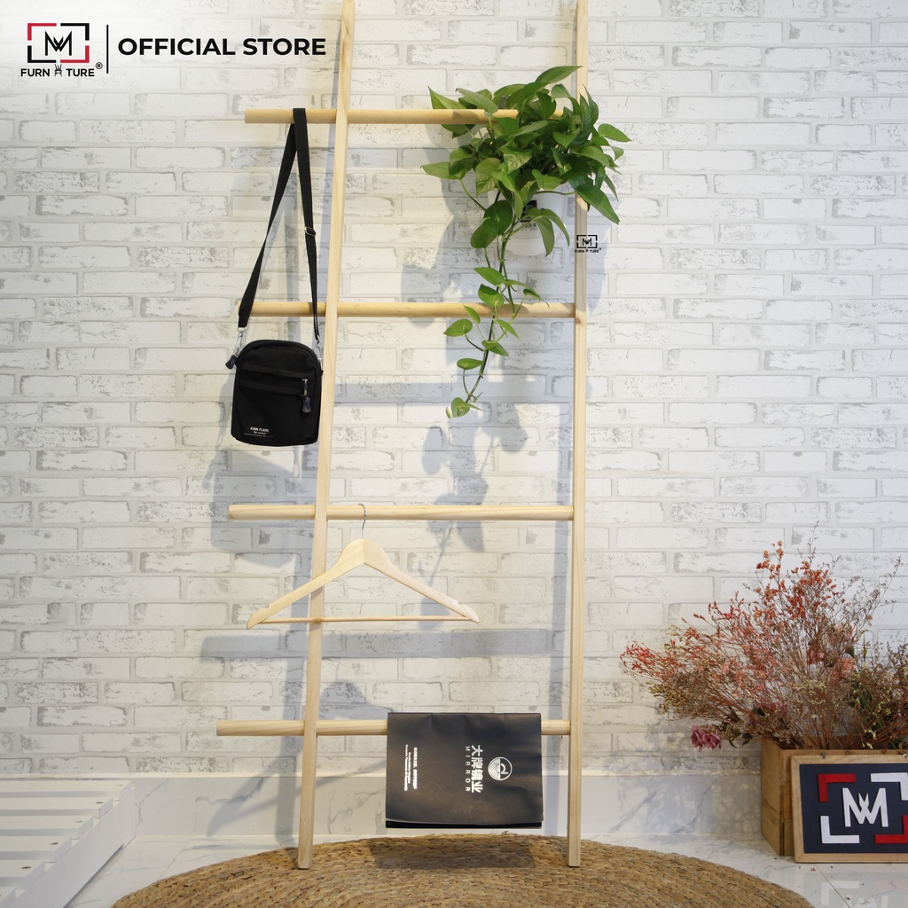 Thang gỗ trang trí phong cách hàn quốc B Towel Ladder - thương hiệu MW FURNITURE - Nội thất trang trí