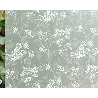 1m decal khổ 45cm dán kính mờ trang trí cửa kính - Hoa lá hồng