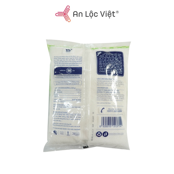 Gói 1KG Đường phèn trắng Cô Ba Biên Hòa thương hiệu được tin dùng của tập đoàn TTC