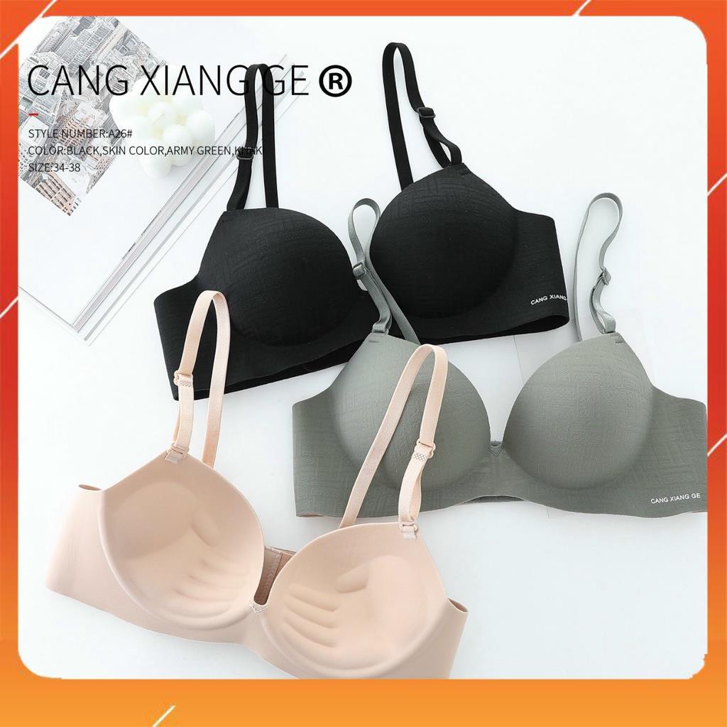 [Hàng mới về] Áo ngực su đúc, Áo lót nữ không gọng nâng ngực, đệm mút 3cm, họa tiết CXG chìm, Mã A5689