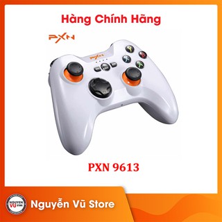 Tay cầm chơi game không dây PXN 9613 White Bluetooth Wireless - Hàng Chính Hãng