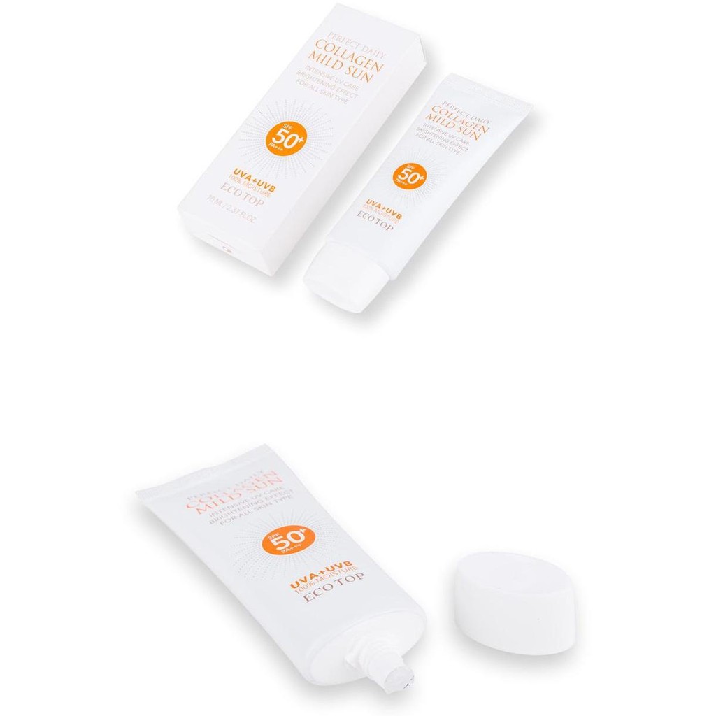 Kem chống nắng dưỡng da bố sung collagen Ecotop Perfect Daily Collagen Mild Sun SPF50+ PA+++ 70ml