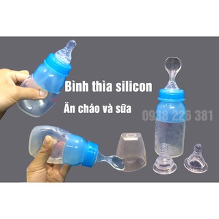 Bình thìa ăn dặm Silicon ăn sữa và cháo Baby Love