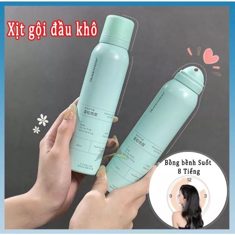 Dầu gội khô giúp tạo phồng không dầu không bết dính 150ml