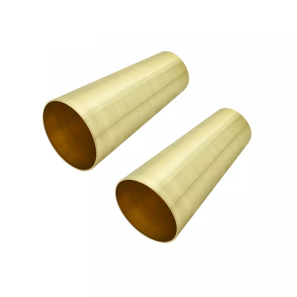 Ống côn chụp chân bàn ghế mạ vàng đồng 50x28x35 (Cái)