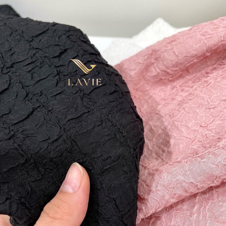 Vải Xốp Đám Mây cao cấp nhà Lavie co giãn, mềm, vải may váy đầm, form xoè, váy xuông