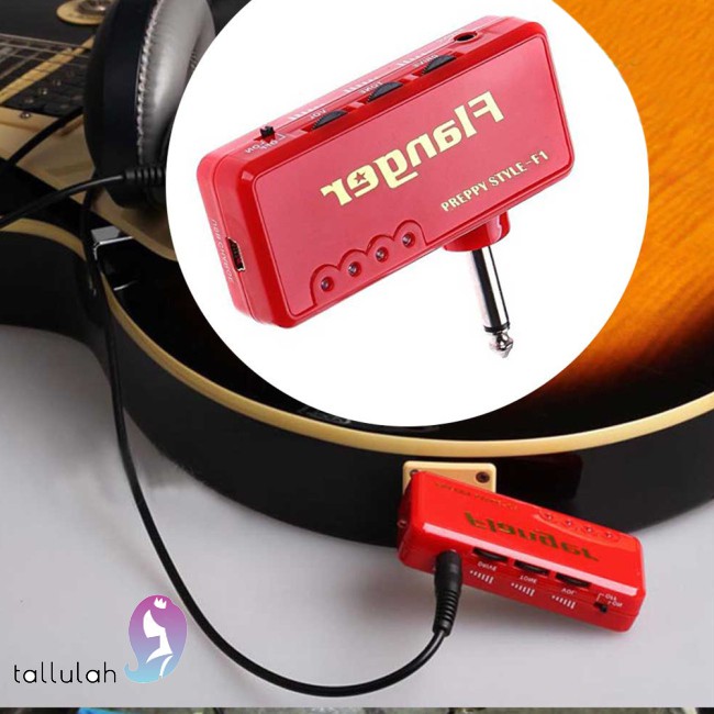 Mini Guitar Pocket AMP Headphone Output Metal Distortion AMP Simulator Effects Portable Amplifier