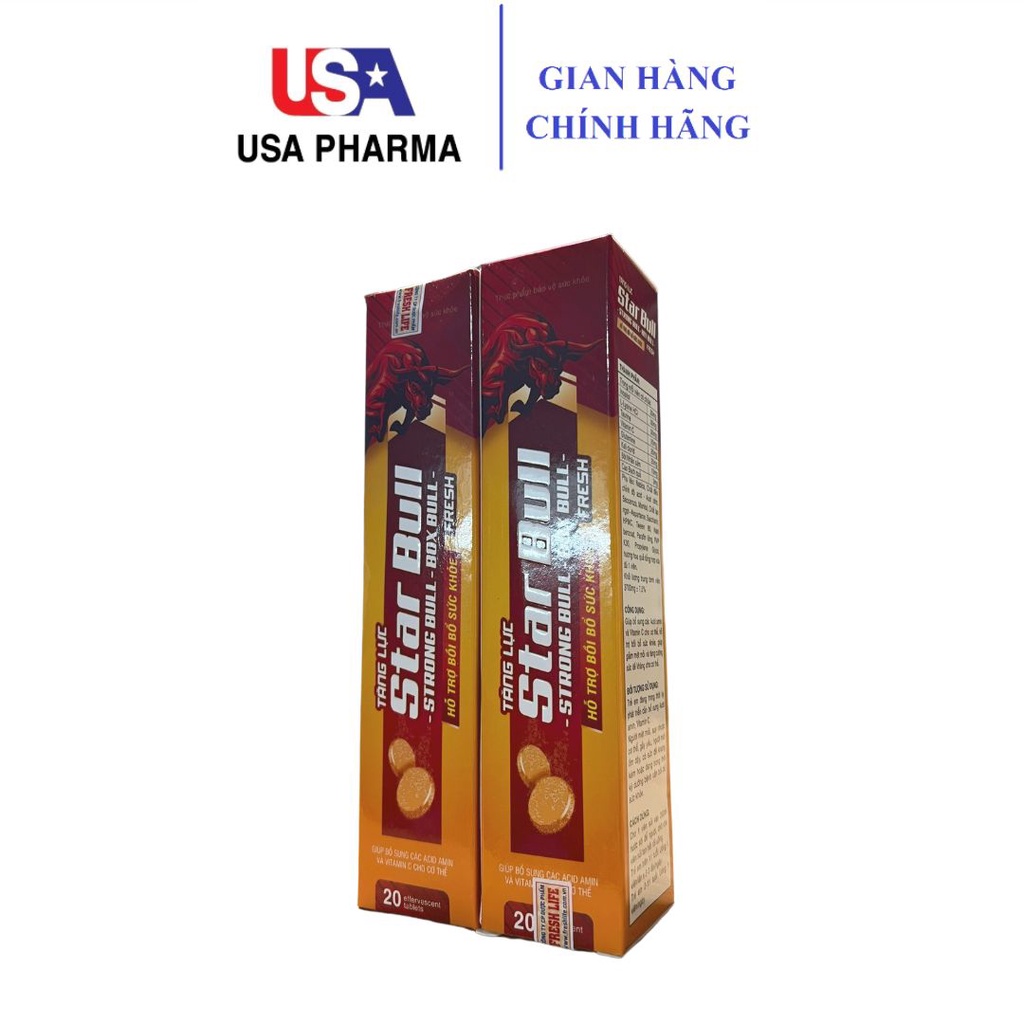 Viên Sủi Tăng Lực Star Bull - Hỗ Trợ Bồi Bổ Sức Khỏe - Tuýp 20 Viên