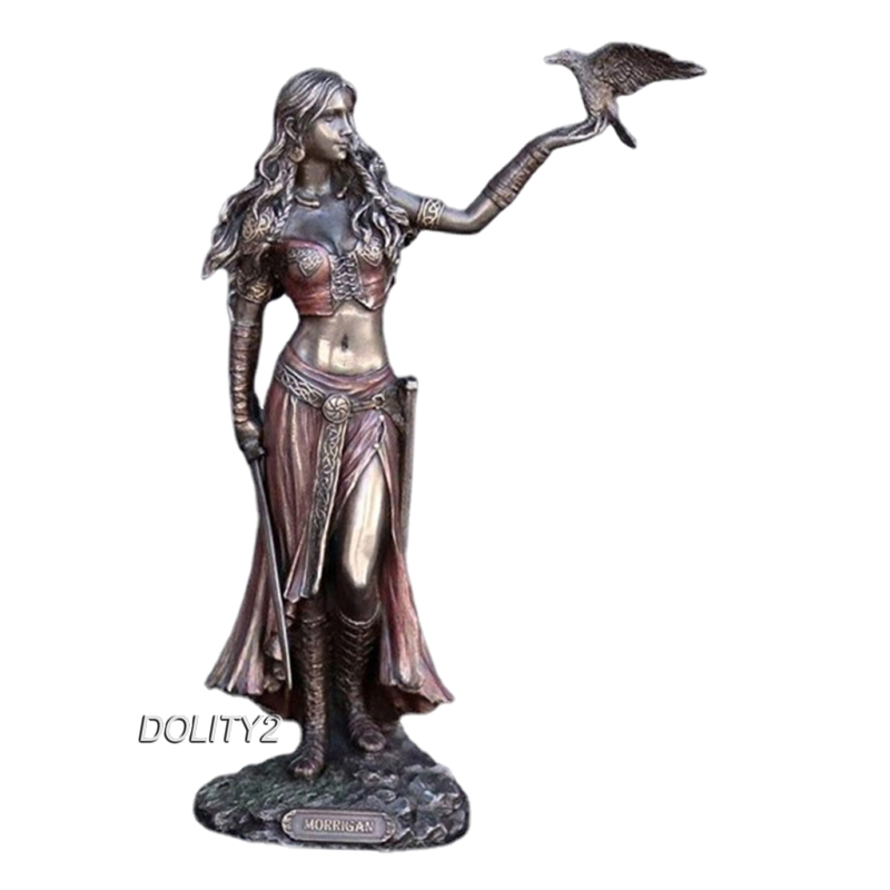 [DOLITY2]Celtic Goddess of Battle Statue Resin Art Morrigan Figurine Bookcase Decor