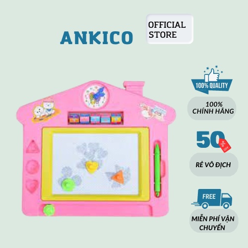 Bảng từ tự xóa thông minh hình ngôi nhà ngộ nghĩnh cho bé ANKICO