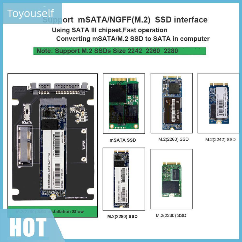 Bộ Chuyển Đổi Thẻ Nhớ Ssd 2 Trong 1 Msata Sang Sata Ngff M.2 Sang Sata3 | BigBuy360 - bigbuy360.vn