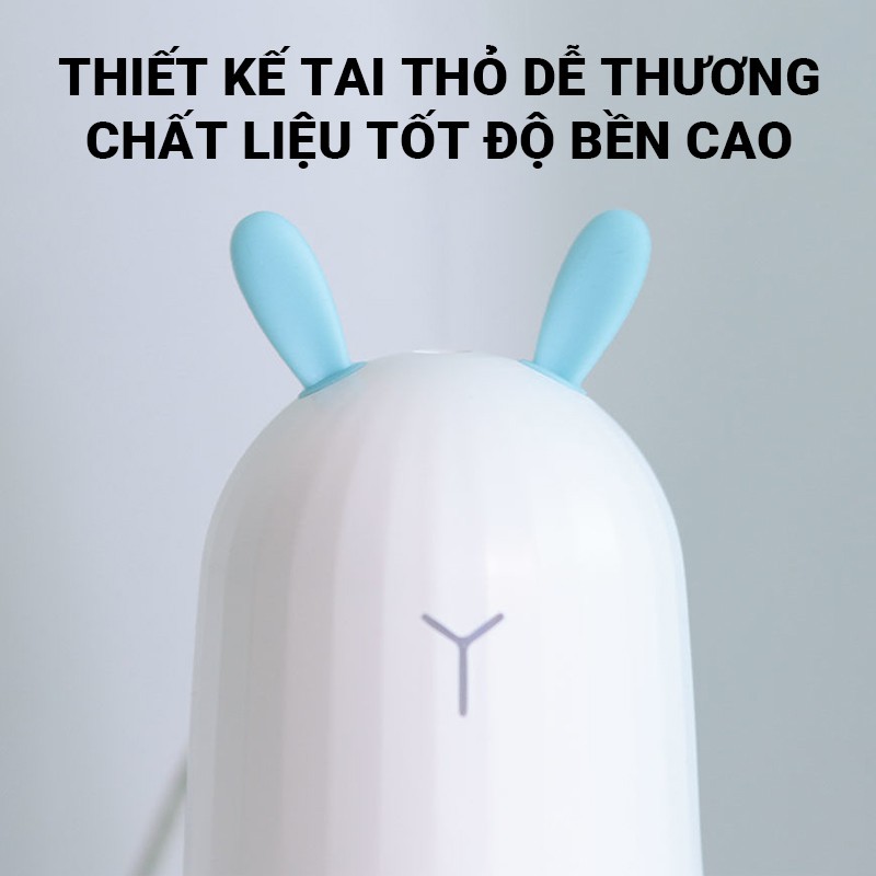 Máy phun sương tạo ẩm Cát Thái CNDB thiết kế tai thỏ dễ thương nhỏ gọn lượng sương phun lớn yên tĩnh không ồn có đèn LED