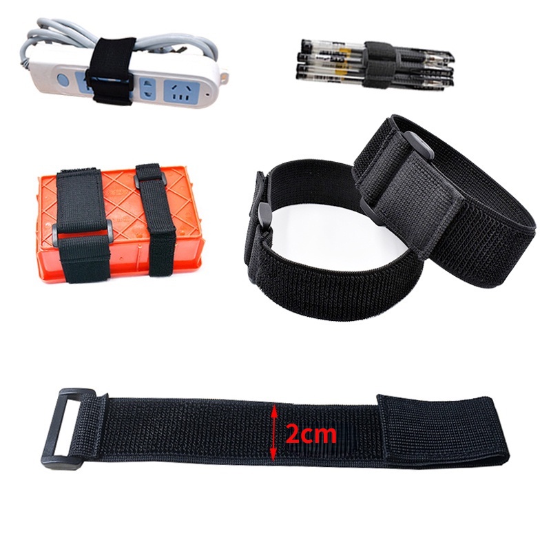 Set 15 Dây Nylon Mềm Co Giãn Tự Dính Có Thể Đảo Ngược Đa Kích Thước Cho Trường Học / Văn Phòng