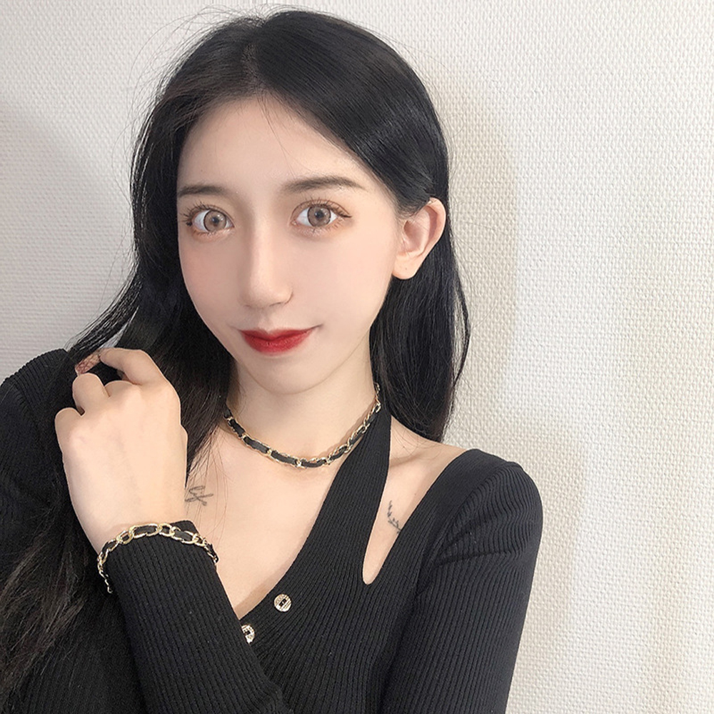 Vòng Đeo Tay / Dây Chuyền Phối Da Thời Trang Dành Cho Nữ