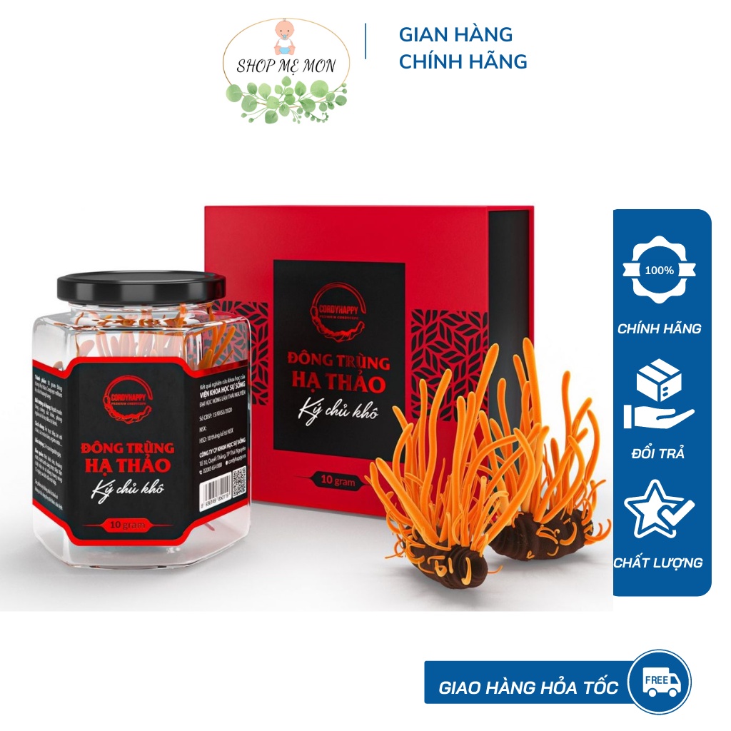{CHÍNH HÃNG - CÓ QUÀ TẶNG} ĐÔNG TRÙNG HẠ THẢO KÝ CHỦ KHÔ ĐẠI HỌC NÔNG LÂM THÁI NGUYÊN LỌ 10GR, HỖ TRỢ BỒI BỔ SỨC KHỎE