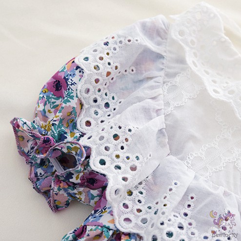 Đầm Bé Gái In Hoa Phong Cách Hàn Quốc