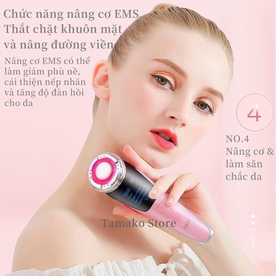 Máy chăm sóc da nóng lạnh ILIFT điện di tinh chất trị liệu ánh sáng sinh học (IF-1116)