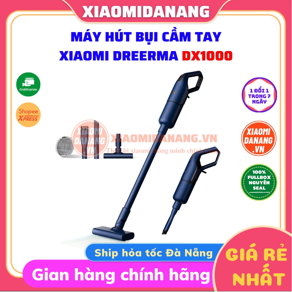 Máy hút bụi cầm tay Deerma DX1000 máy hút bụi gia đình đa năng chính hãng Lực Hút 16000Pa 600W Hệ thống lọc 3 lớp