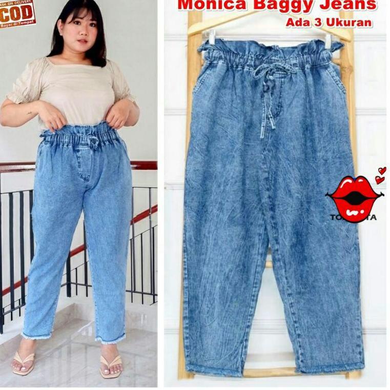 Quần Jean baggy Lưng Cao Size Lớn 7JR9C4572