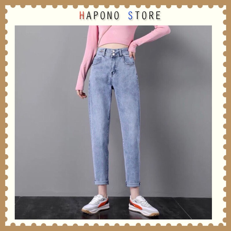 Quần bò baggy nữ quần jean baggy nữ quần jeans nữ lưng cao chất đẹp Hot Trend 2022 - HAPONO-J021