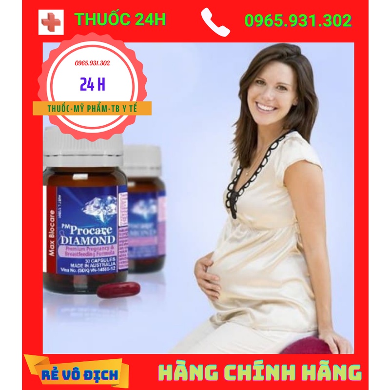 ✅ PM Procare DIAMOND Vitamin Tổng Hợp Giúp Mẹ Bầu Có Một Thai Khỏe Mạnh [Hàng Nhập Khẩu Chính Hãng Từ Úc]