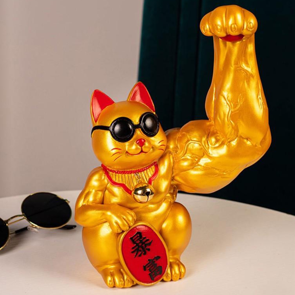 【NEW!!!】 Tượng Mèo May Mắn Trang Trí Bàn Làm Việc