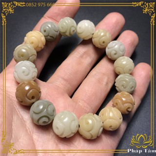 Vòng Tay Phong Thủy Rễ Cây Bồ Đề Tự Nhiên Nhiều Màu Khắc Vân Vũ Phật Giáo - Tâm Phong Thủy