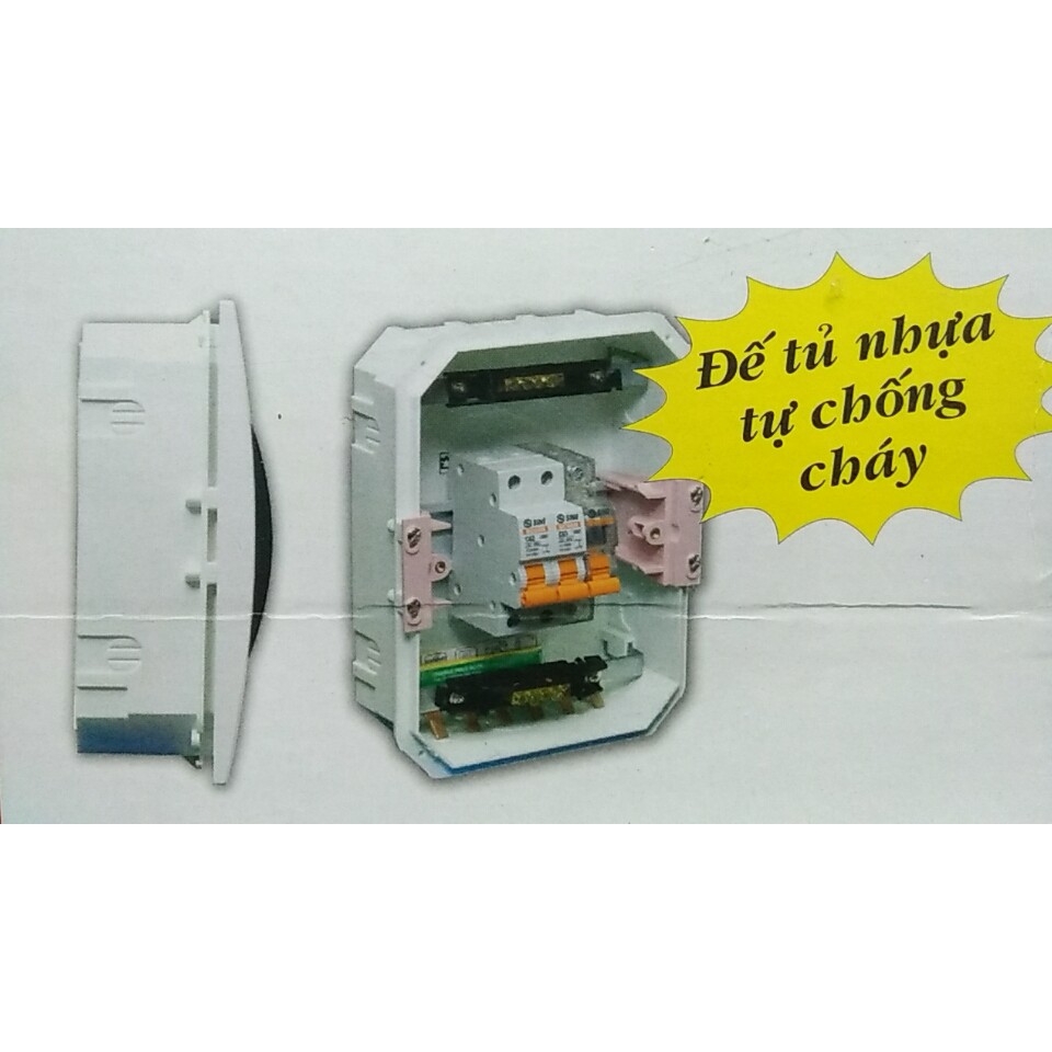 Tủ điện nhựa âm tường chống cháy Sino 4, 6, 8 đường