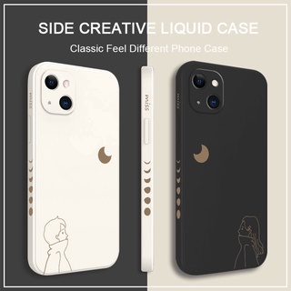 Ốp Điện Thoại Bằng Silicone Màu Trơn Cho IPhone 13 12 Mini Pro Max