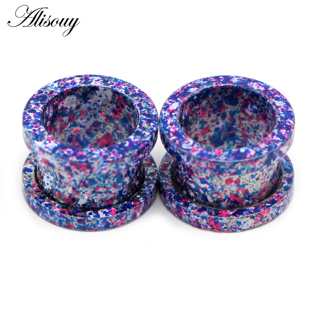 Alisouy Set 2 Khuyên Nong Tai Bằng Thép Không Gỉ 2-16mm Cá Tính