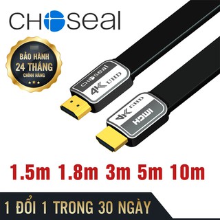 Dây cáp hdmi choseal 2.0/4k , hỗ trợ 3d, cao cấp tốc độ cao, loại dẹt 1,8m, 3m, 5m, 10m, tivi, máy tính