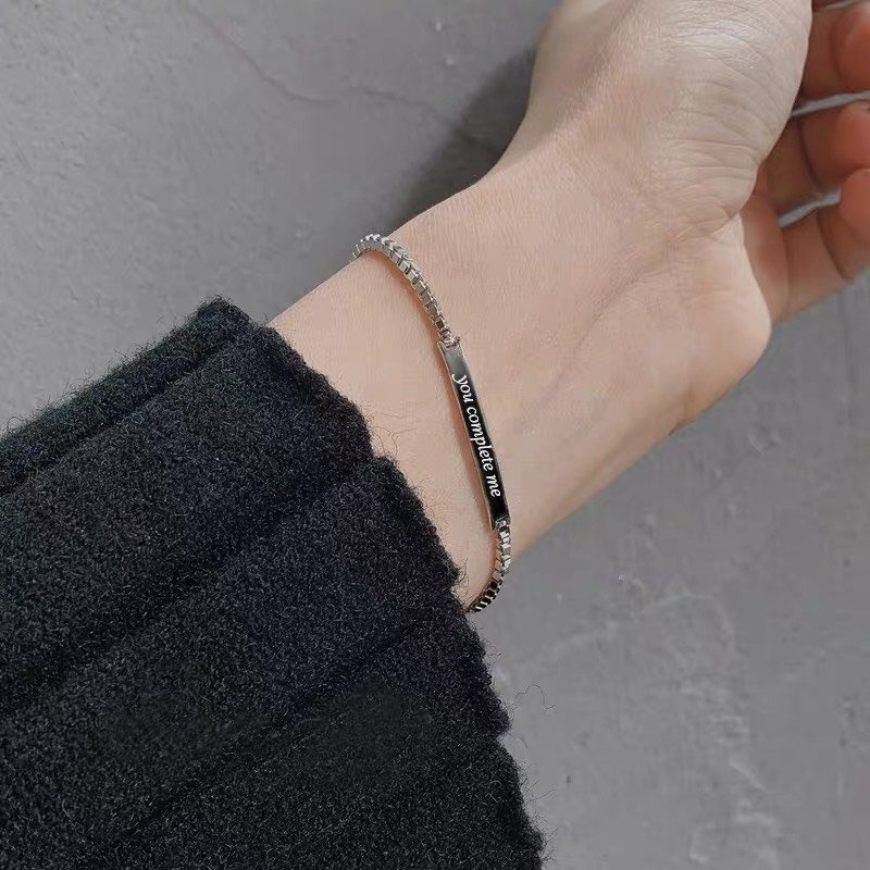 Vòng tay đôi bạc Khắc tên, lắc tay đôi chuẩn bạc ta ss925 mã TSJLT01 - Tiệm Bạc Hạnh Phúc