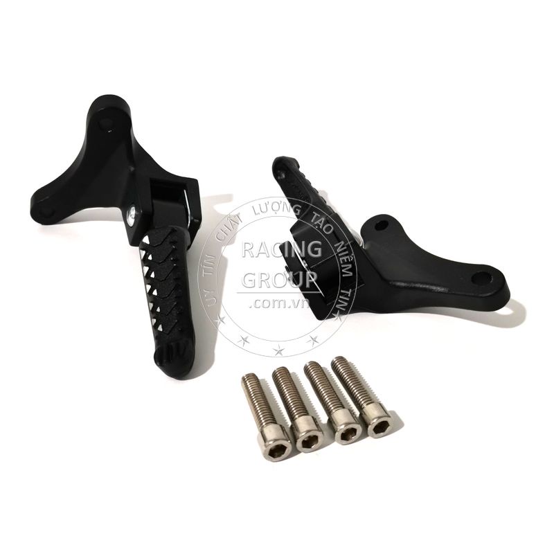 Gác chân malay Ex 150, Ex 155 kèm pát treo pô nhôm CNC, ốc Salaya và long đền Kitaco