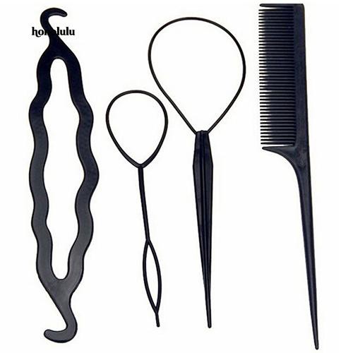 Bộ 4 dụng cụ hỗ trợ tạo kiểu tóc tiện dụng chất lượng cao cho nữ