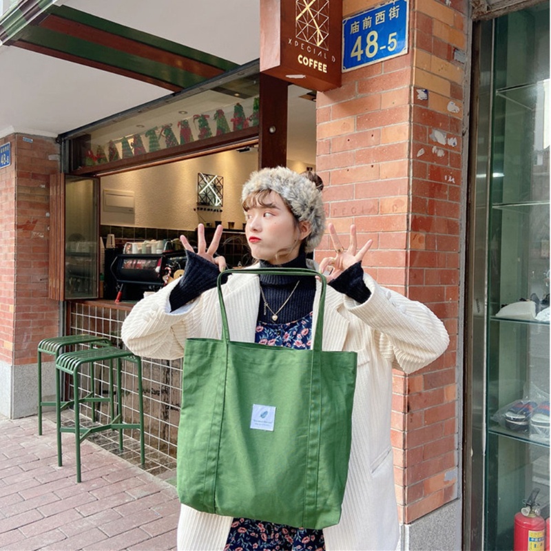 Túi vải Màu Sắc Đơn Giản Phong Cách Retro Cho Nữ