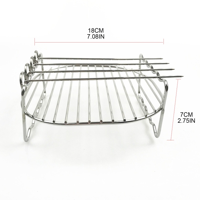 Vỉ Nướng BBQ Kiêm Giá Đỡ Nướng Hai Tầng Bằng Thép Không Gỉ