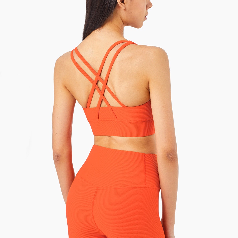 Áo bra thể thao Hoppe Fumeng WX176 phối dây đan chéo lưng cho nữ