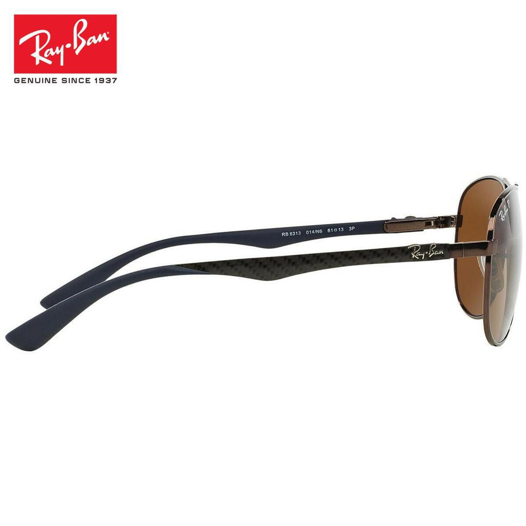 Kính Râm Ray / Ban Tech Aviator Rb8313 014 / N6 Màu Nâu Mới Chính Hãng