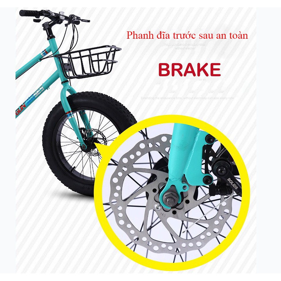 XE ĐẠP BÁNH BÉO 20 INCH