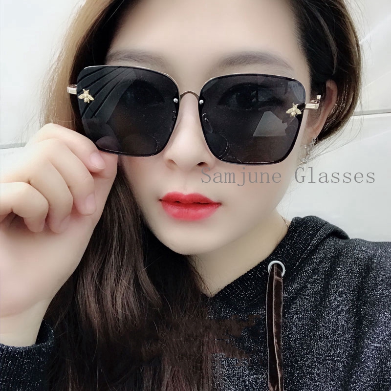 Kính mát SAMJUNE gọng vuông phong cách retro thời trang