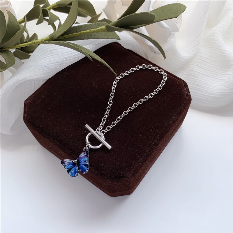 Vòng tay trang trí mặt hình bướm phong cách Hàn Quốc xinh xắn