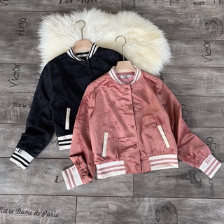 ÁO KHOÁC BOMBER NHUNG BO GẤU