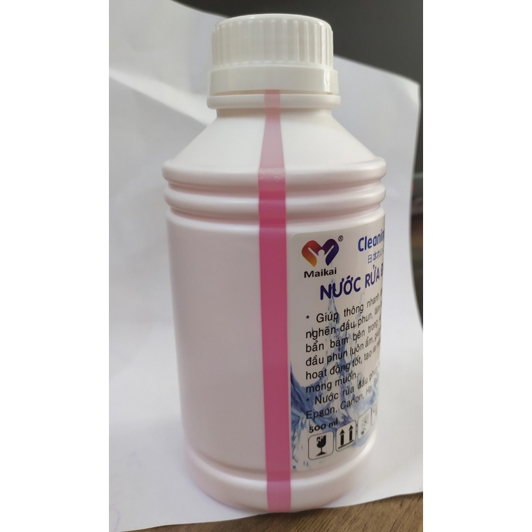 Nước rửa đầu phun máy in CLEANING SOLUTION loại chai lớn 500ml