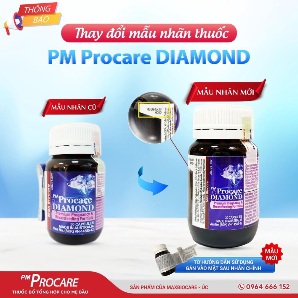 PM Procare / Procare Diamond - Vitamin tổng hợp chuyên dùng cho phụ nữ có thai và cho con bú