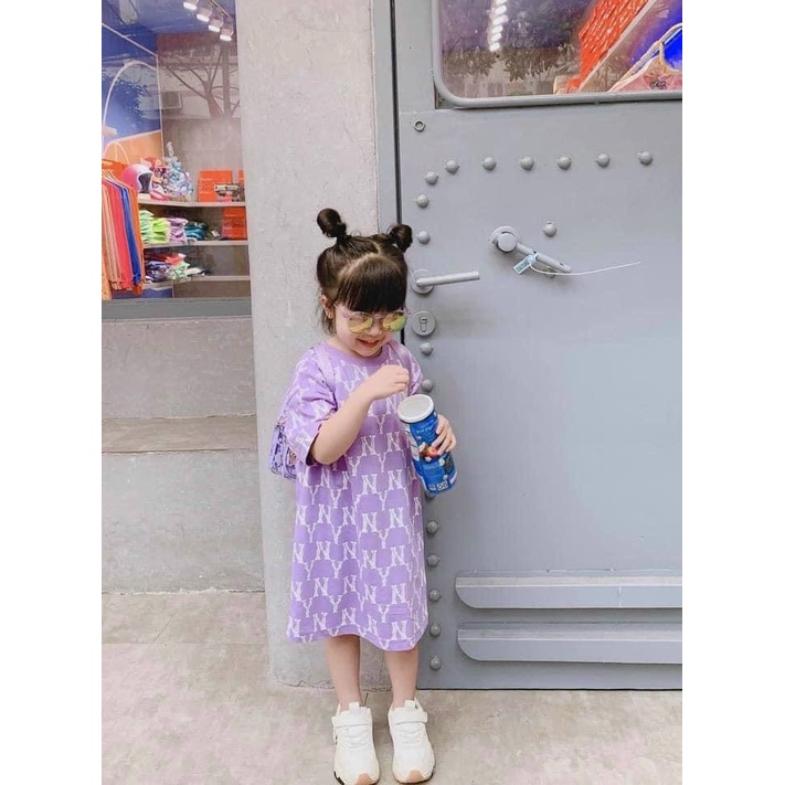 Váy MLB tím hot trend cho bé gái