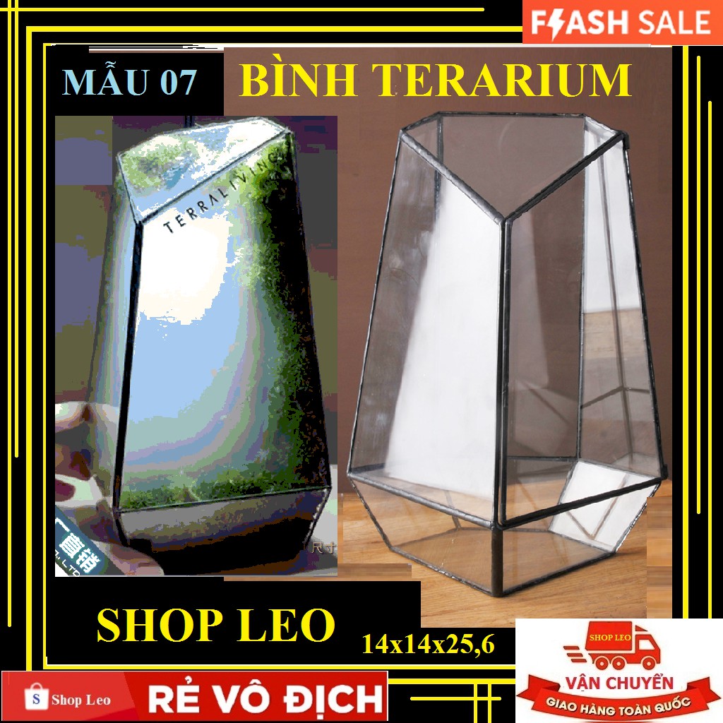 Bình TERRARIUM (mẫu 07) - bình thủy tinh trồng cây - chậu kính hình học terarium