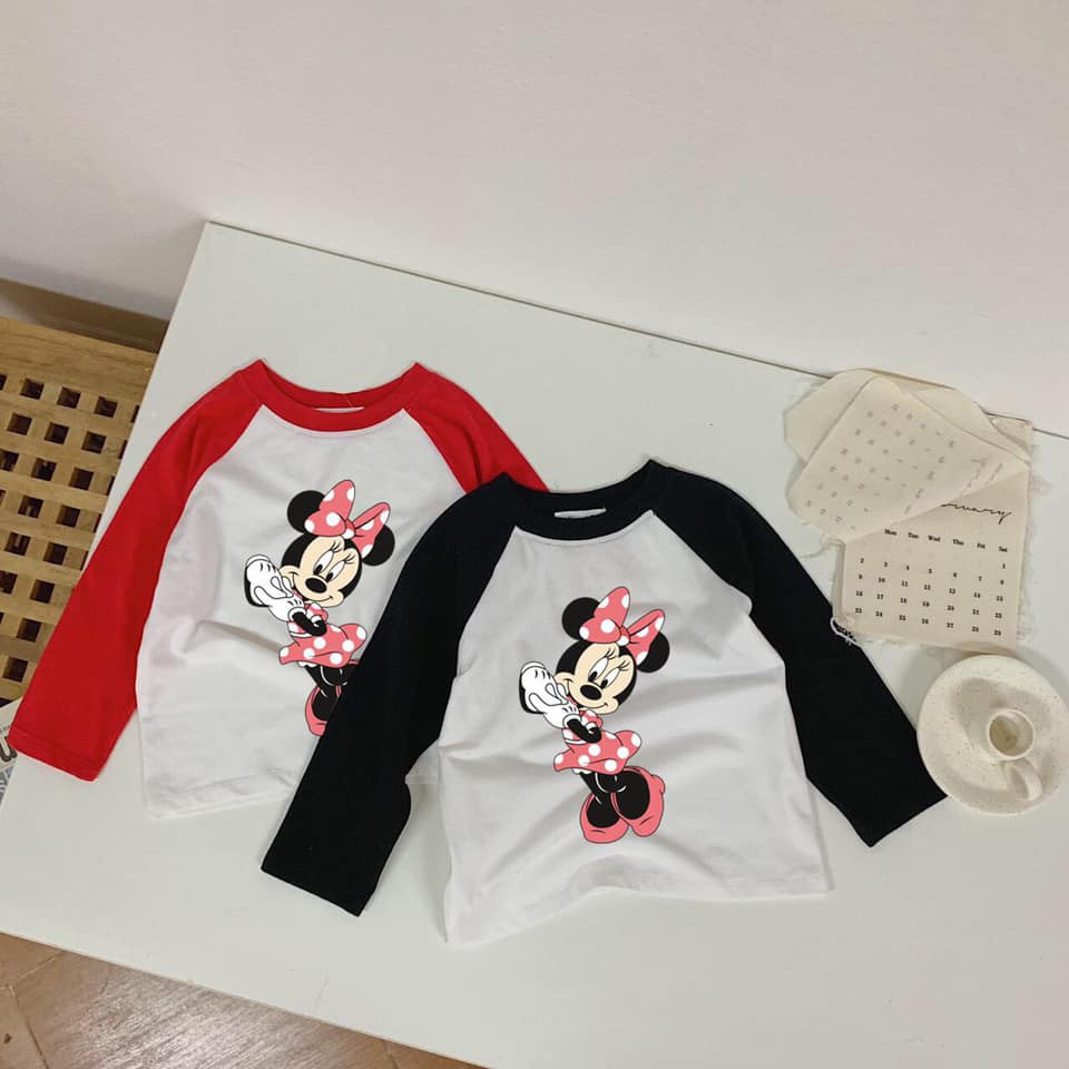 HOT DEAL  Áo phông dài tay cho bé gái hoạ tiết mickey - micky