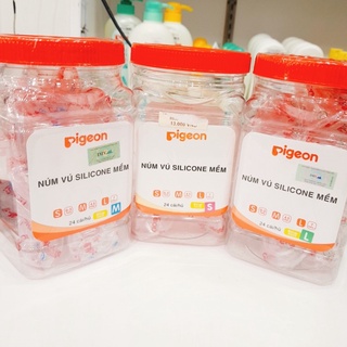 [Chính Hãng] Núm Ti Thay Thế Silicon Cổ Hẹp Pigeon