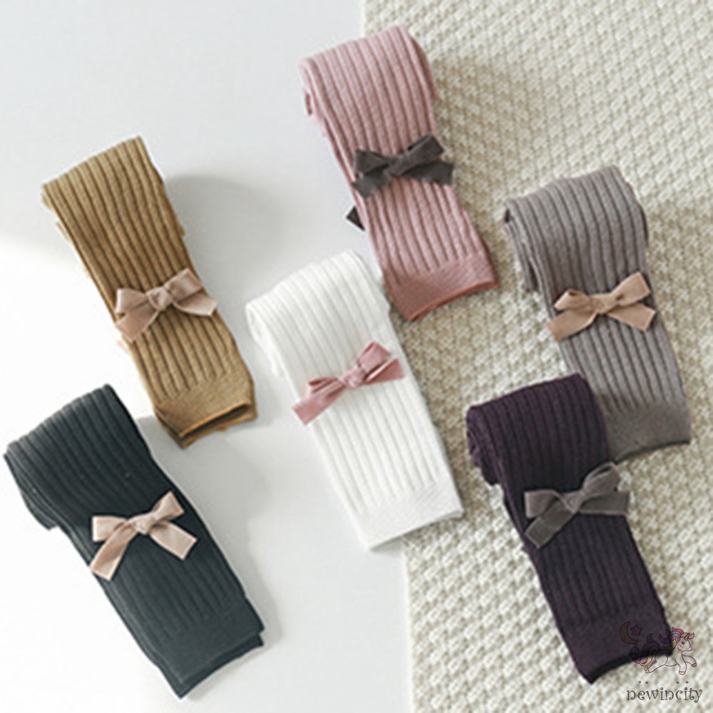 Quần legging đính nơ thời trang mùa thu phong cách Hàn Quốc dành cho bé gái