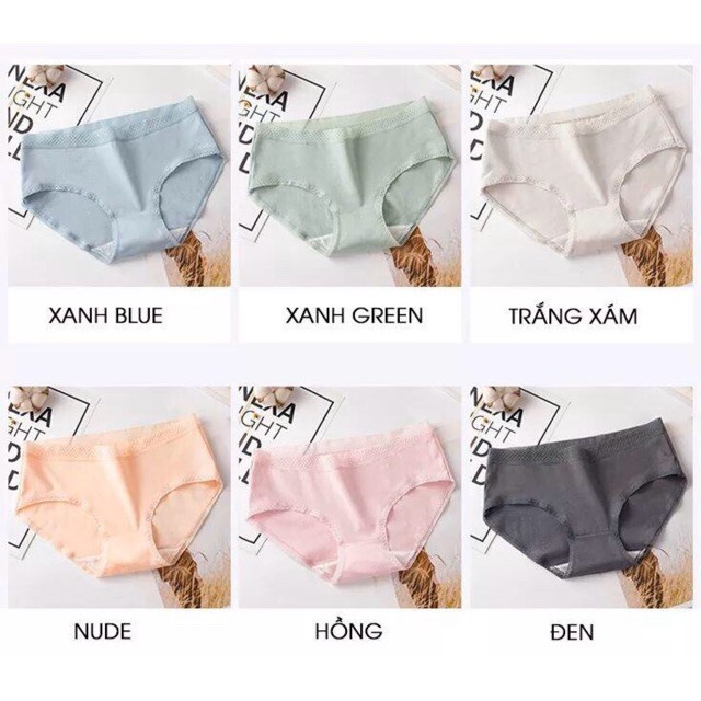 Quần Lót Nữ ❤️FREESHIP❤️ Quần Lót Nữ Cotton viền kẻ ô thoáng mát kháng khuẩn ôm dáng - QL cạp lưới